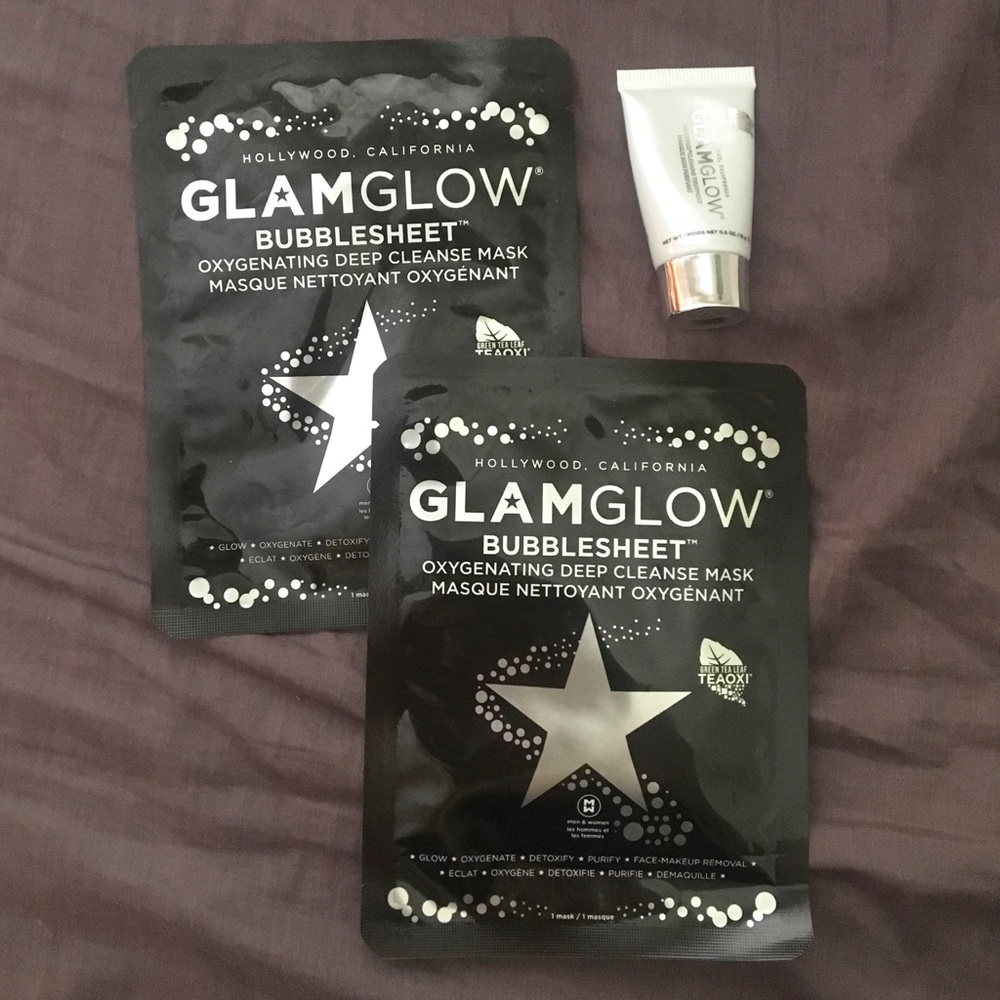GLAMGLOW Bubblesheet & Supermud Charcoal Masks